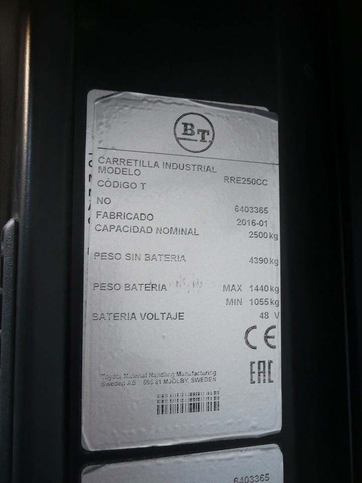 Chariot à mât rétractable BT RRE 250 CC: photos 9 Chariot à mât rétractable BT RRE 250 CC: photos 9