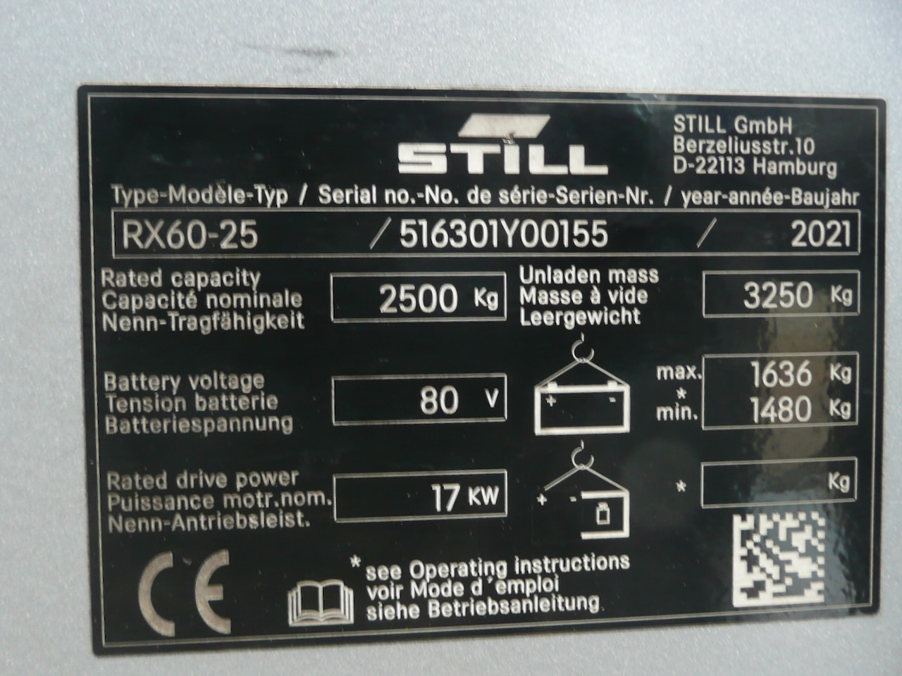 Chariot élévateur électrique Still RX60-25: photos 12 Chariot élévateur électrique Still RX60-25: photos 12