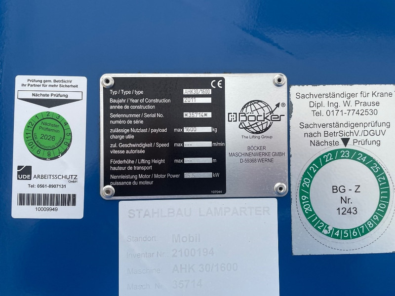Böcker AHK 30/1600 - Grue tout-terrain: photos 3 Böcker AHK 30/1600 - Grue tout-terrain: photos 3