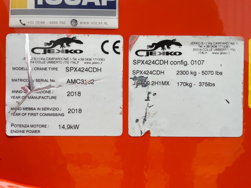 Jekko SPX 424 CDH SOLD - Mini grue: photos 3 Jekko SPX 424 CDH SOLD - Mini grue: photos 3
