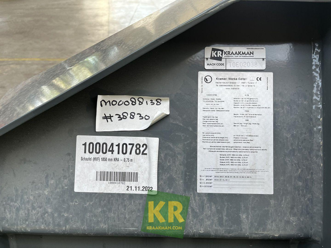Voorzetstukken Kramer - Godet pour chargeur: photos 4 Voorzetstukken Kramer - Godet pour chargeur: photos 4