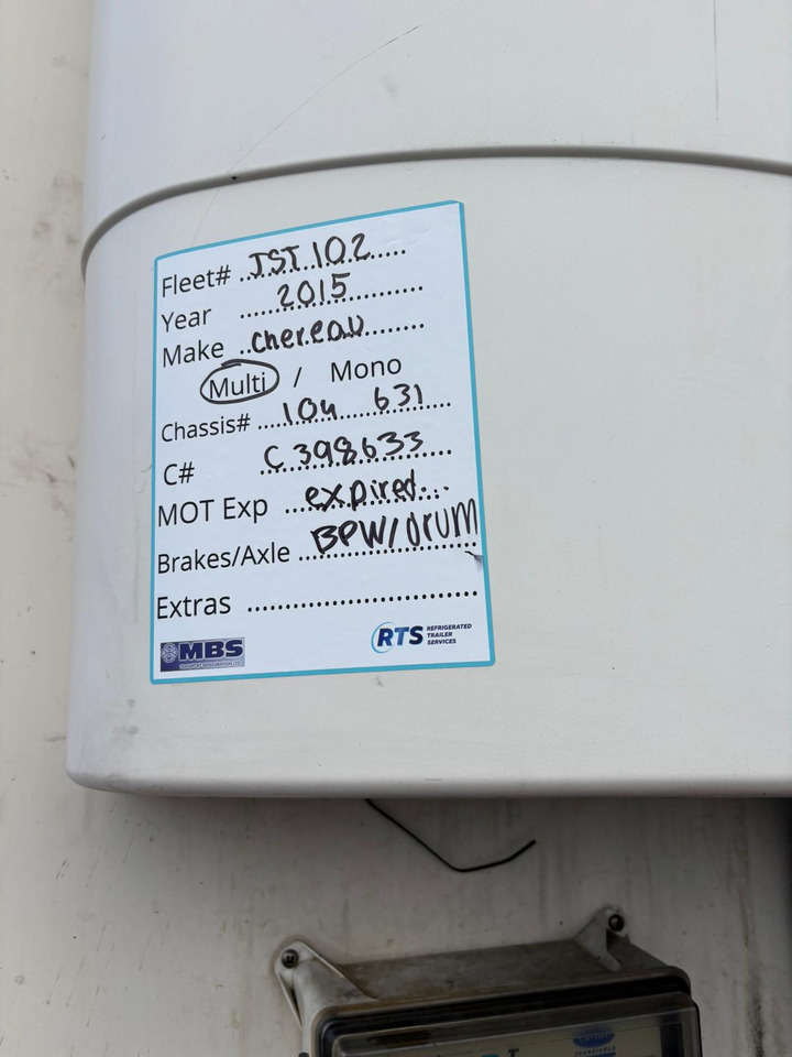 Chereau 2015 Vector 1950MT – JST102 - Semi-remorque frigorifique: photos 3 Chereau 2015 Vector 1950MT – JST102 - Semi-remorque frigorifique: photos 3