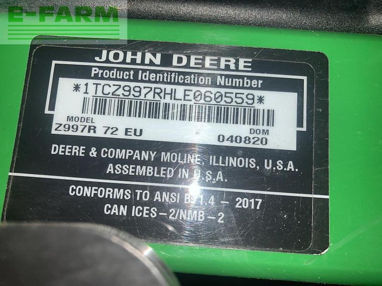 John Deere z997r 72" - Faucheuse: photos 4 John Deere z997r 72" - Faucheuse: photos 4