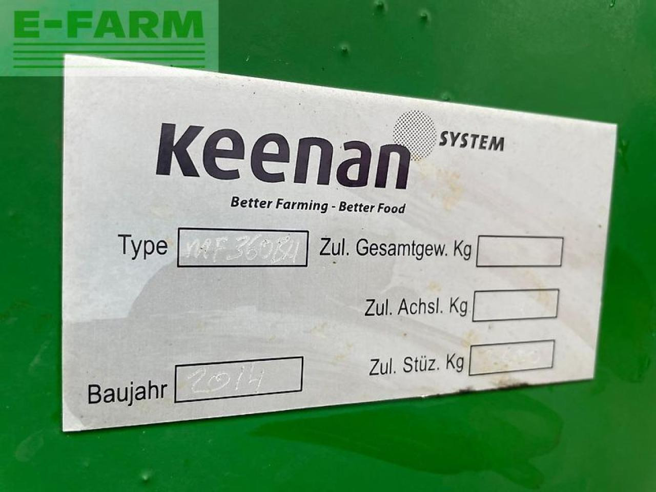 Matériel d'élevage Keenan mf 360: photos 11