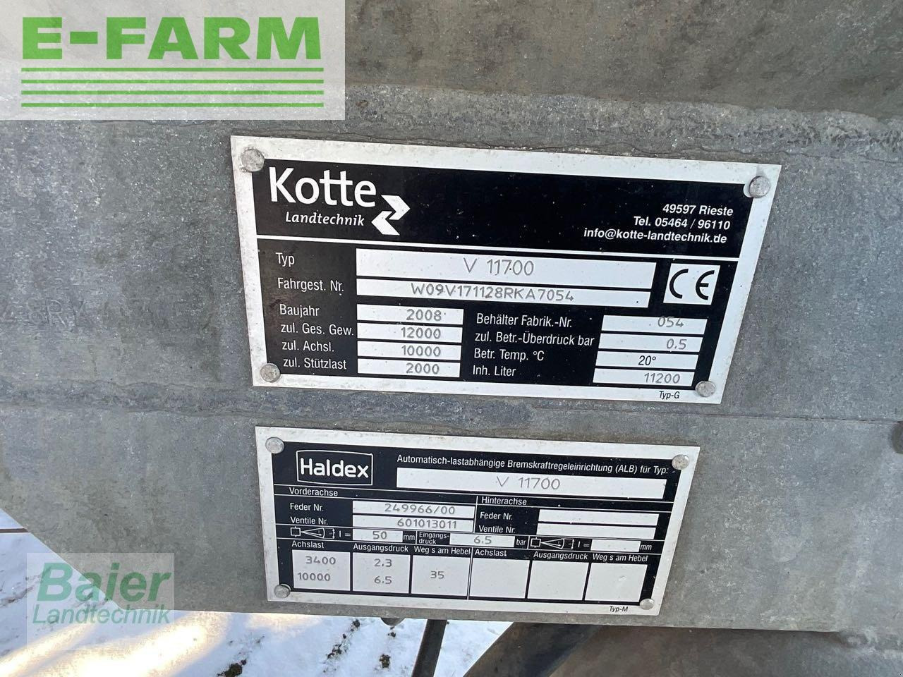 Kotte v 11700 - Tracteur agricole: photos 4 Kotte v 11700 - Tracteur agricole: photos 4