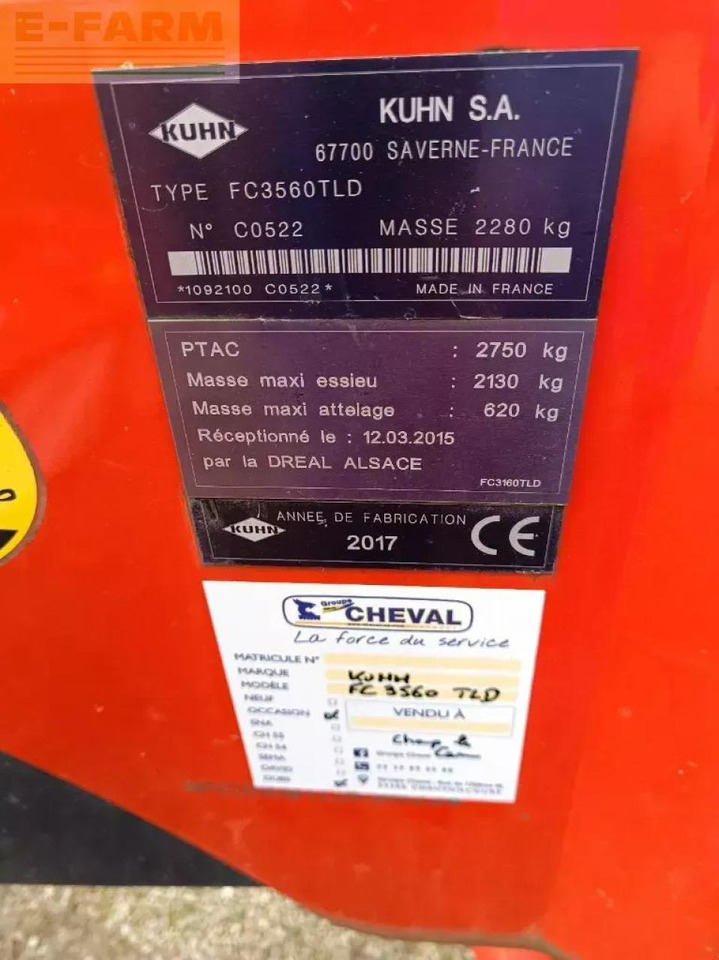 Kuhn fc3560tld - Faucheuse: photos 5 Kuhn fc3560tld - Faucheuse: photos 5