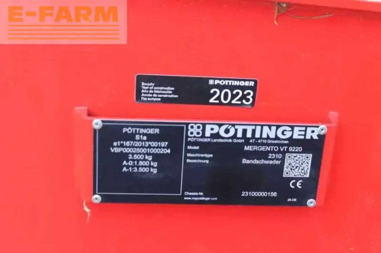 Pöttinger mergento vt 9220 - Faneuse: photos 2 Pöttinger mergento vt 9220 - Faneuse: photos 2