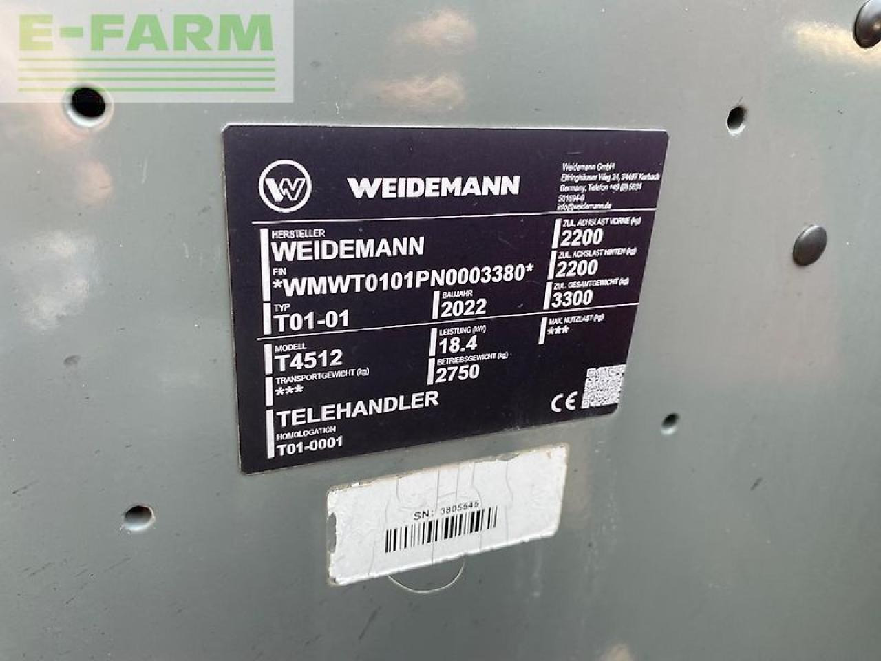 Chariot télescopique Weidemann 4512 t: photos 12