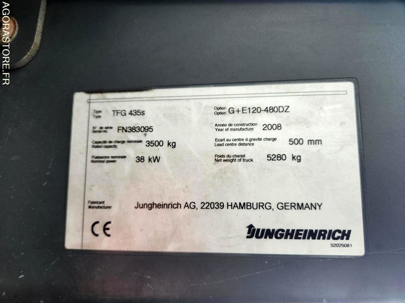 CHARIOT JUNGHEINRICH DFG 435s 480DZ - 2008 / 3260 HEURES - Chariot élévateur: photos 4 CHARIOT JUNGHEINRICH DFG 435s 480DZ - 2008 / 3260 HEURES - Chariot élévateur: photos 4