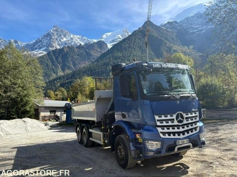 CAMION 6X4 TRI-BENNE +GRUE MERCEDES AROCS 2640 2014 190 000 KM - Camion: photos 2 CAMION 6X4 TRI-BENNE +GRUE MERCEDES AROCS 2640 2014 190 000 KM - Camion: photos 2