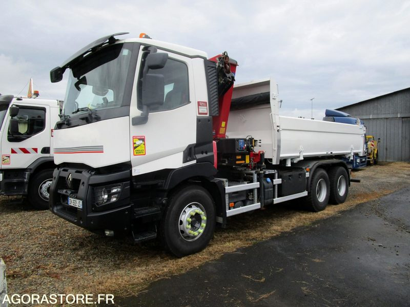Porteur bibenne grue Renault C380 - 2015 - 320 000km - TRES BON ETAT - Camion: photos 1 Porteur bibenne grue Renault C380 - 2015 - 320 000km - TRES BON ETAT - Camion: photos 1