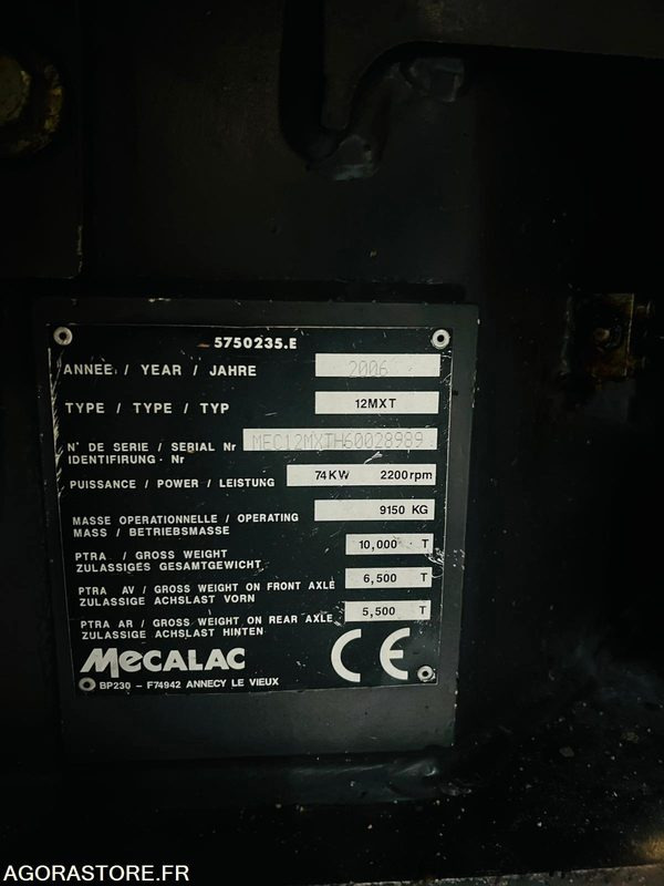 PELLE - MECALAC - 12MXT - 2006 / 4085 HEURES - Pelle: photos 4 PELLE - MECALAC - 12MXT - 2006 / 4085 HEURES - Pelle: photos 4