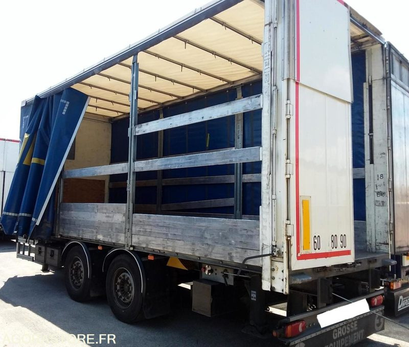 SEMI REMORQUE PLSC 18T - TOIT RELEVABLE - RIDEAUX COULISSANTS - Semi-remorque: photos 1 SEMI REMORQUE PLSC 18T - TOIT RELEVABLE - RIDEAUX COULISSANTS - Semi-remorque: photos 1