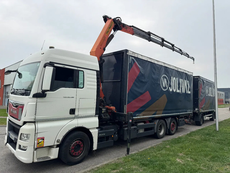 MAN TGX 26.480 6X2 - EURO 6 + PALFINGER PK20002 + REMOTE + LECITRAILER HANGER - Camion à rideaux coulissants, Camion grue: photos 4 MAN TGX 26.480 6X2 - EURO 6 + PALFINGER PK20002 + REMOTE + LECITRAILER HANGER - Camion à rideaux coulissants, Camion grue: photos 4
