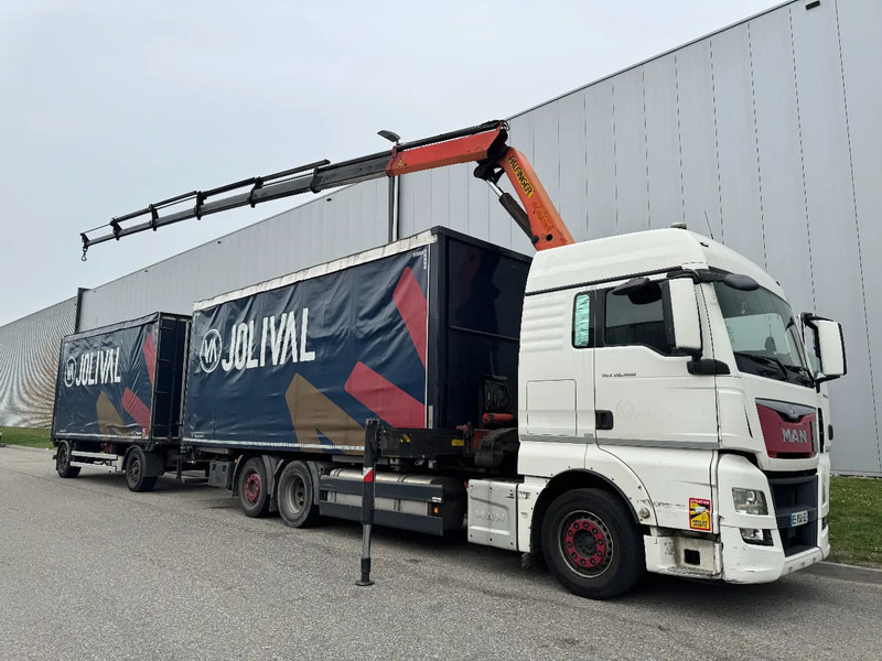 MAN TGX 26.480 6X2 - EURO 6 + PALFINGER PK20002 + REMOTE + LECITRAILER HANGER - Camion à rideaux coulissants, Camion grue: photos 1 MAN TGX 26.480 6X2 - EURO 6 + PALFINGER PK20002 + REMOTE + LECITRAILER HANGER - Camion à rideaux coulissants, Camion grue: photos 1