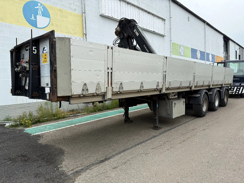 Van Hool VHLO-205 AN, HIAB 099E-1HIPRO - Semi-remorque plateau: photos 1 Van Hool VHLO-205 AN, HIAB 099E-1HIPRO - Semi-remorque plateau: photos 1