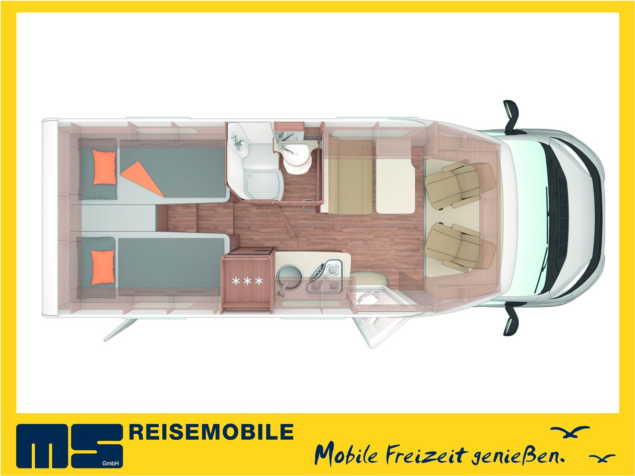 Weinsberg CARACOMPACT 600 MEG EDITION-PEPPER/ EINZELBETTEN - Camping-car profilé: photos 2 Weinsberg CARACOMPACT 600 MEG EDITION-PEPPER/ EINZELBETTEN - Camping-car profilé: photos 2