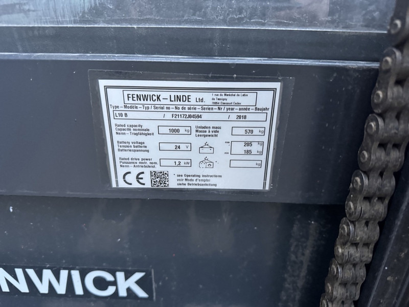 Linde L10B Stapelaar Duplo 250 elektrisch 2018 - Gerbeur: photos 3 Linde L10B Stapelaar Duplo 250 elektrisch 2018 - Gerbeur: photos 3