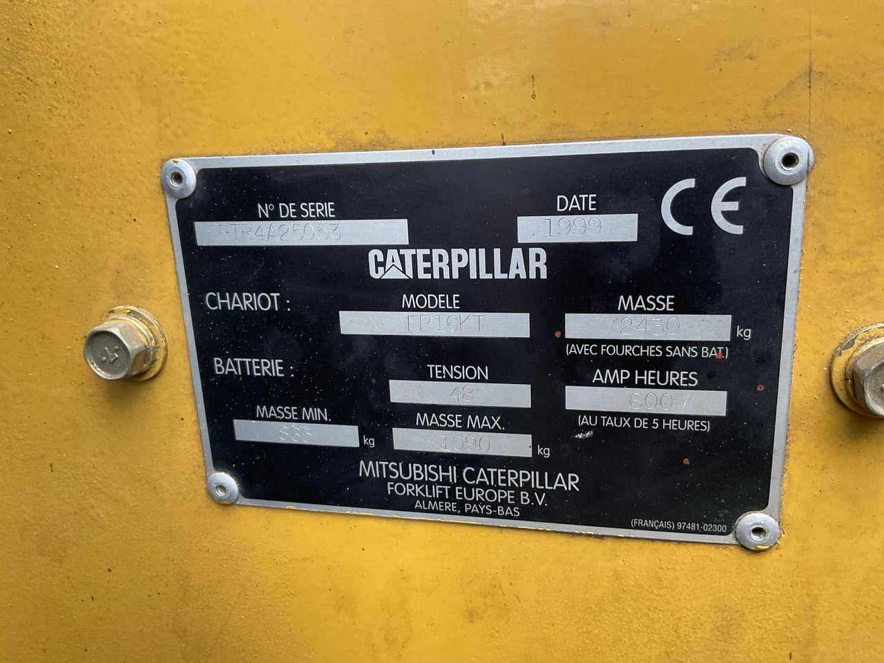 CATERPILLAR EP16KT FORKLIFT - Chariot élévateur: photos 3 CATERPILLAR EP16KT FORKLIFT - Chariot élévateur: photos 3