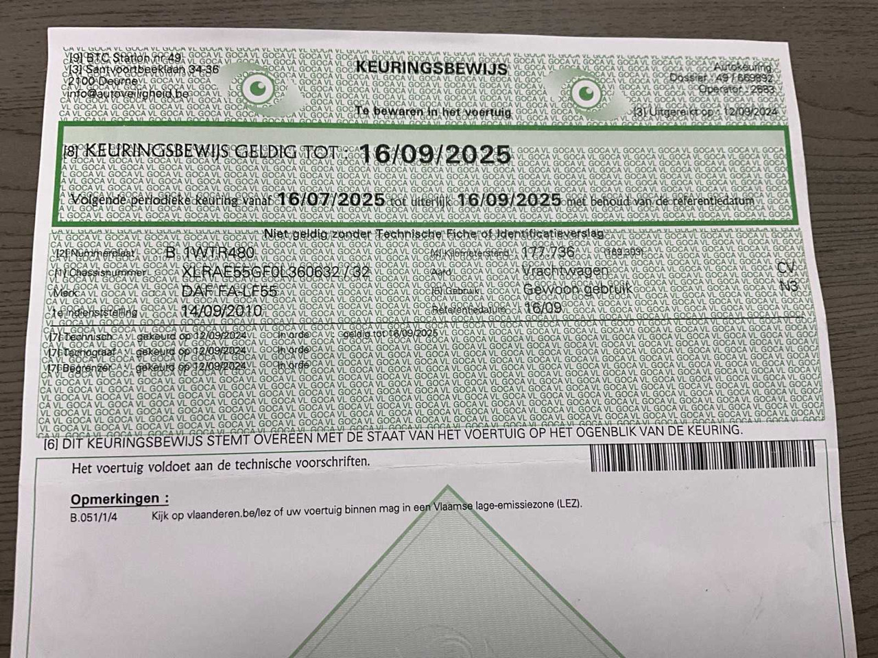 Camion 2010 DAF LF 55.250 - HYDRAULIC TAIL LIFT - 183000KM: photos 46 Camion 2010 DAF LF 55.250 - HYDRAULIC TAIL LIFT - 183000KM: photos 46