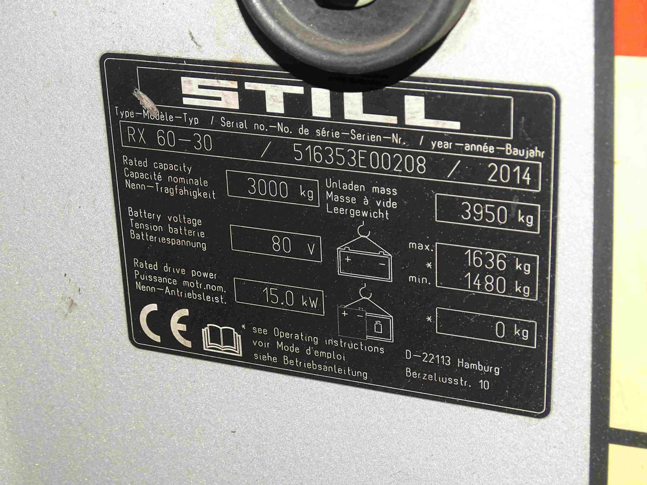 STILL RX60-30 2014 FORKLIFT - Chariot élévateur: photos 2 STILL RX60-30 2014 FORKLIFT - Chariot élévateur: photos 2