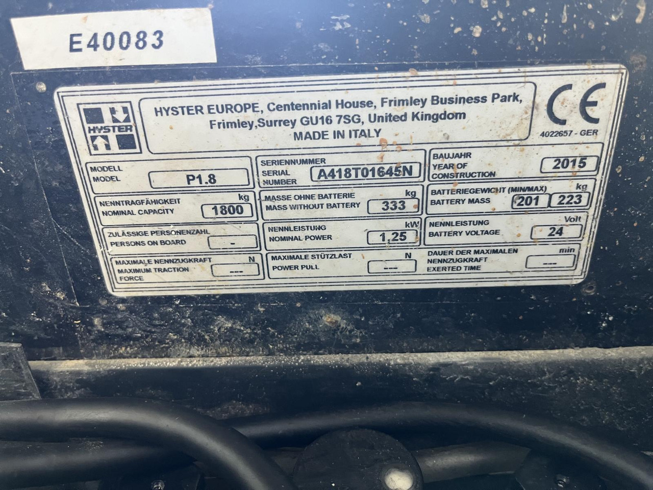 Hyster P1.8 - Transpalette: photos 4 Hyster P1.8 - Transpalette: photos 4