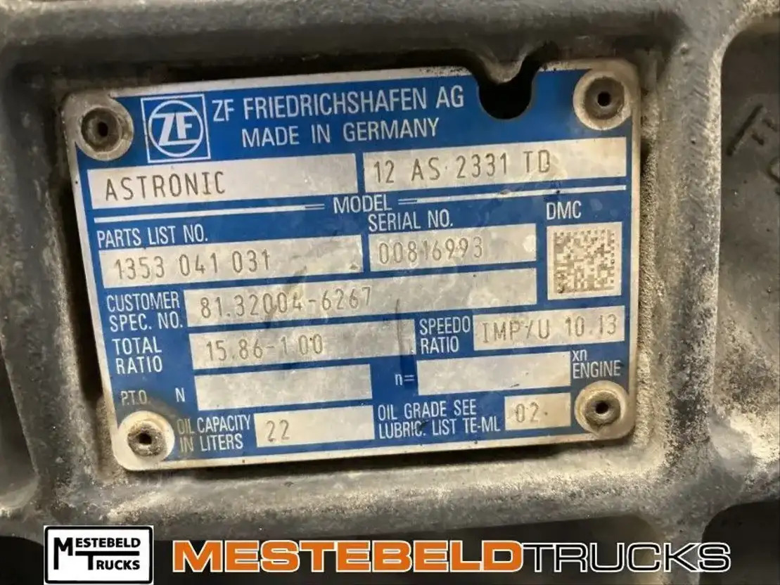 MAN Versnellingsbak 12AS2130TD - Boîte de vitesse et pièces pour Camion: photos 5 MAN Versnellingsbak 12AS2130TD - Boîte de vitesse et pièces pour Camion: photos 5