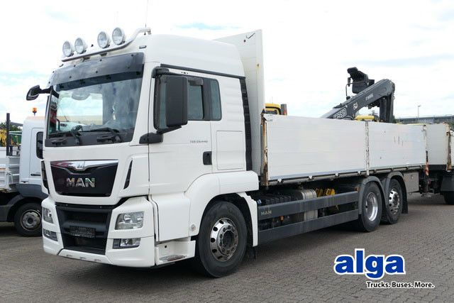 MAN 26.440 TGS LL 6x2, Kran Fassi F195AS.22, AHK, AC - Camion plateau, Camion grue: photos 1 MAN 26.440 TGS LL 6x2, Kran Fassi F195AS.22, AHK, AC - Camion plateau, Camion grue: photos 1