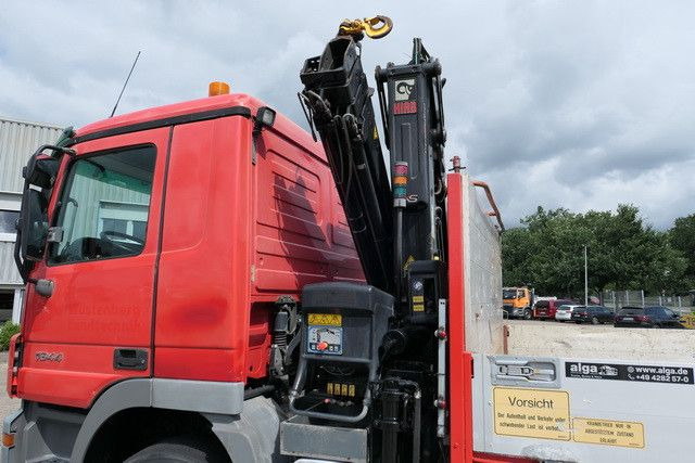Mercedes-Benz 1844 L Actros 4x2, Hiab 144E-3, Funk, Voll-Luft - Camion plateau, Camion grue: photos 3 Mercedes-Benz 1844 L Actros 4x2, Hiab 144E-3, Funk, Voll-Luft - Camion plateau, Camion grue: photos 3