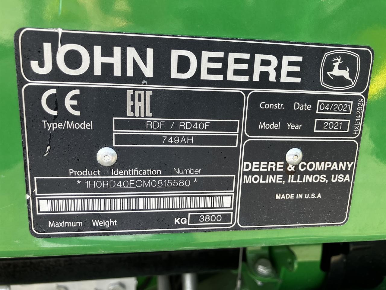 Accessoire aux ensileuses John Deere RD40F: photos 13