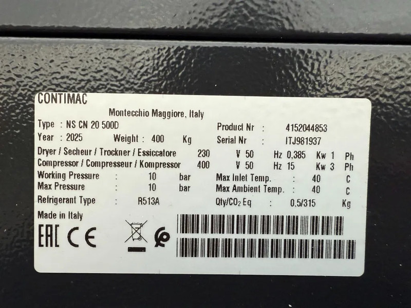 Fiac Contimac NS D20/500 15 kW 1677 L / min 10 Bar Schroefcompressor met Droger - Compresseur d'air: photos 4 Fiac Contimac NS D20/500 15 kW 1677 L / min 10 Bar Schroefcompressor met Droger - Compresseur d'air: photos 4