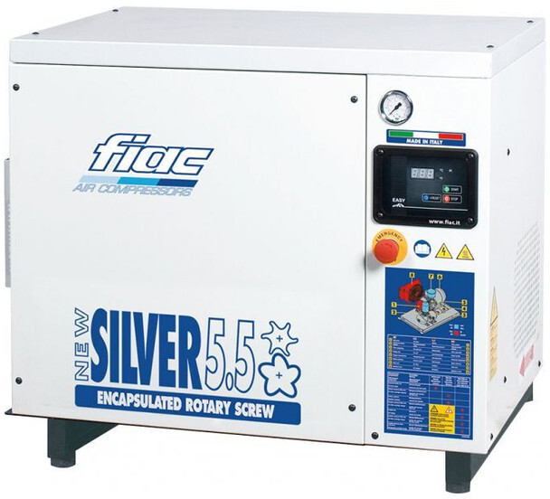 Fiac New Silver 5.5 Silent 4 kW 450 L / min 10 Bar Elektrische Schroefcompressor - Compresseur d'air: photos 1 Fiac New Silver 5.5 Silent 4 kW 450 L / min 10 Bar Elektrische Schroefcompressor - Compresseur d'air: photos 1