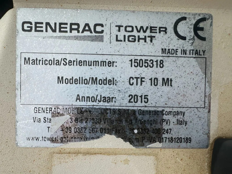 Generac CTF10M 10 meter 230 Volt Light Tower Lichtmast LED - Mat d'éclairage: photos 3 Generac CTF10M 10 meter 230 Volt Light Tower Lichtmast LED - Mat d'éclairage: photos 3