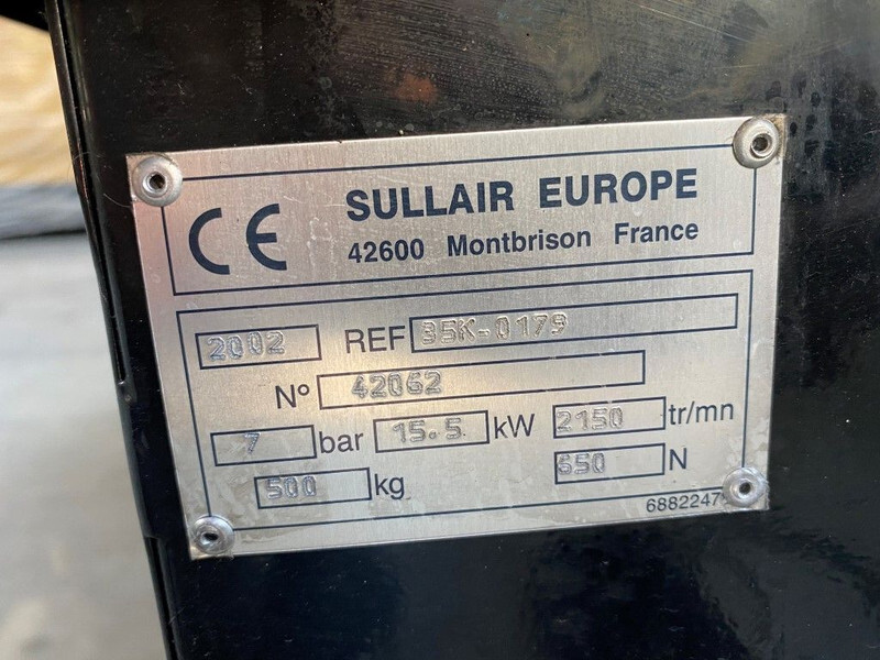 Compresseur d'air Kubota Sullair 15.5 kW 7 bar 2000 L / min Diesel Schroefcompressor: photos 8