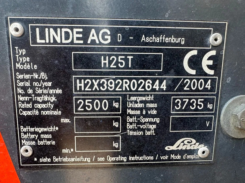 Linde H25T 2.5 ton Triplex Freelift Sideshift LPG Heftruck - Chariot élévateur à gaz: photos 4 Linde H25T 2.5 ton Triplex Freelift Sideshift LPG Heftruck - Chariot élévateur à gaz: photos 4