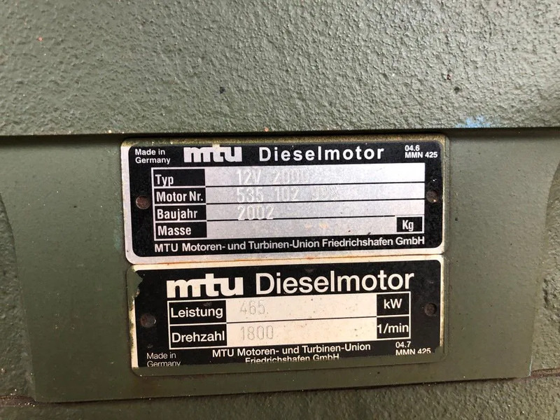 MTU 12V 2000 633 PK 12V 2000 633 PK Diesel Engine - Moteur: photos 3 MTU 12V 2000 633 PK 12V 2000 633 PK Diesel Engine - Moteur: photos 3
