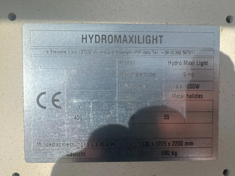 Towerlight Hydromaxilight 8 meter 4 x 1000 Watt Licht Tower Lichtmast LED - Mat d'éclairage: photos 3 Towerlight Hydromaxilight 8 meter 4 x 1000 Watt Licht Tower Lichtmast LED - Mat d'éclairage: photos 3
