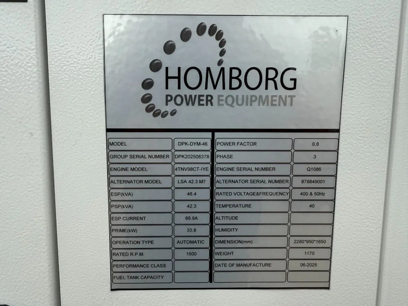 Yanmar Stage 5 Yanmar 45 kVA Silent Rental generatorset - Groupe électrogène: photos 3 Yanmar Stage 5 Yanmar 45 kVA Silent Rental generatorset - Groupe électrogène: photos 3