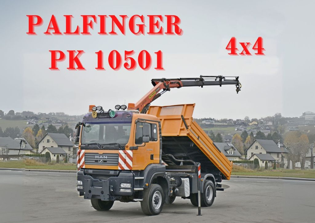 MAN TGA 18.360 * PK 10501 + FUNK *4x4 - Camion grue, Camion benne: photos 1 MAN TGA 18.360 * PK 10501 + FUNK *4x4 - Camion grue, Camion benne: photos 1