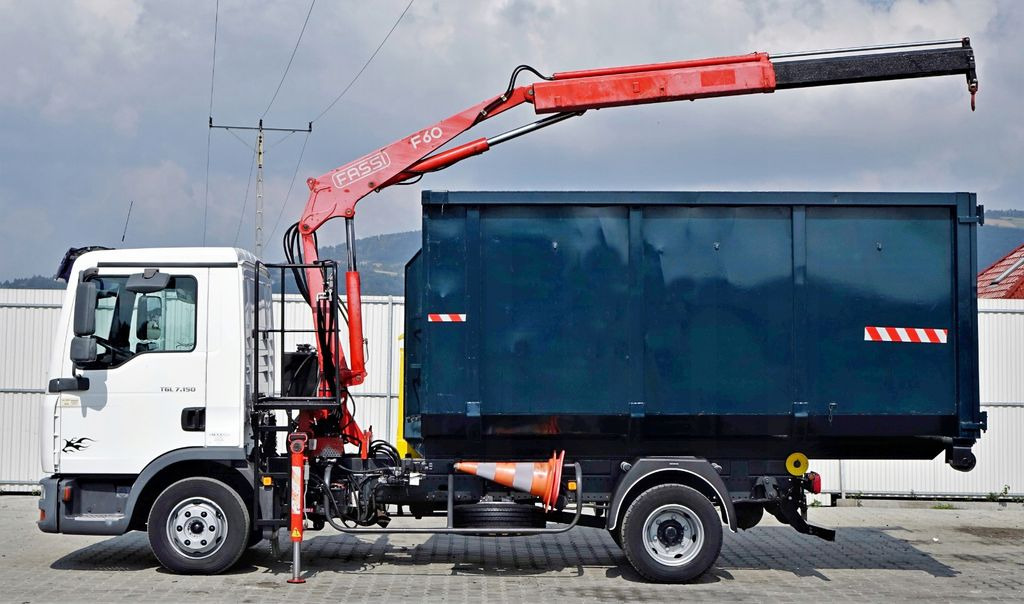 MAN TGL 7.150 Abrollkipper + Kran !! - Camion grue, Camion ampliroll: photos 5 MAN TGL 7.150 Abrollkipper + Kran !! - Camion grue, Camion ampliroll: photos 5