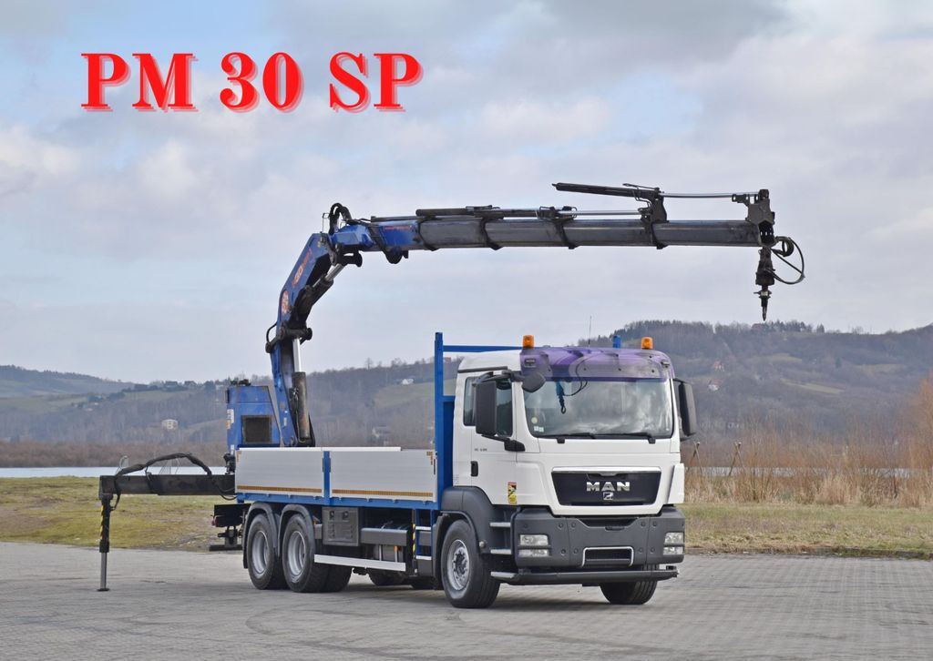 MAN TGS 26.360*PRITSCHE 6,60m * PM 30 SP / FUNK *6x4 MAN TGS 26.360*PRITSCHE 6,60m * PM 30 SP / FUNK *6x4 - Camion grue: photos 1 MAN TGS 26.360*PRITSCHE 6,60m * PM 30 SP / FUNK *6x4 MAN TGS 26.360*PRITSCHE 6,60m * PM 30 SP / FUNK *6x4 - Camion grue: photos 1