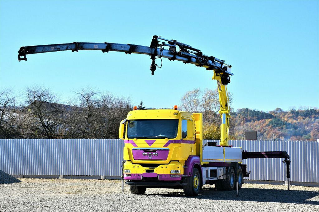 MAN TGS 28.440 Pritsche 5,60* HMF 3000 K5 + FUNK ! - Camion grue: photos 2 MAN TGS 28.440 Pritsche 5,60* HMF 3000 K5 + FUNK ! - Camion grue: photos 2