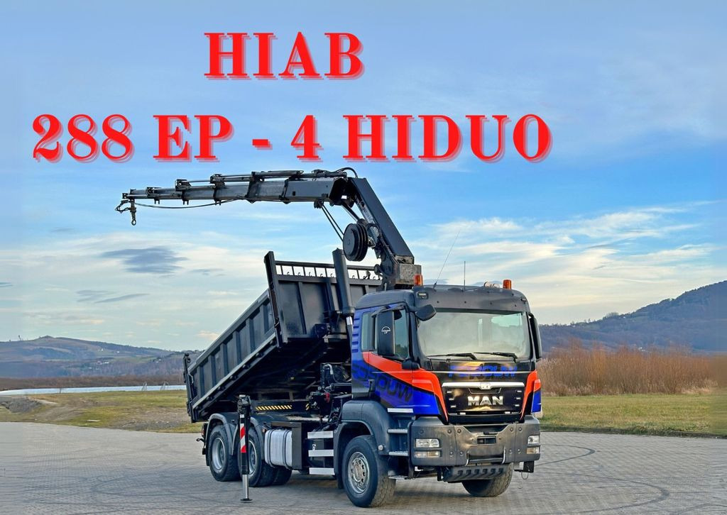 MAN TGS 33.480 * HIAB 288 EP - 4 HIDUO/ FUNK * 6x4 - Camion grue, Camion benne: photos 1 MAN TGS 33.480 * HIAB 288 EP - 4 HIDUO/ FUNK * 6x4 - Camion grue, Camion benne: photos 1