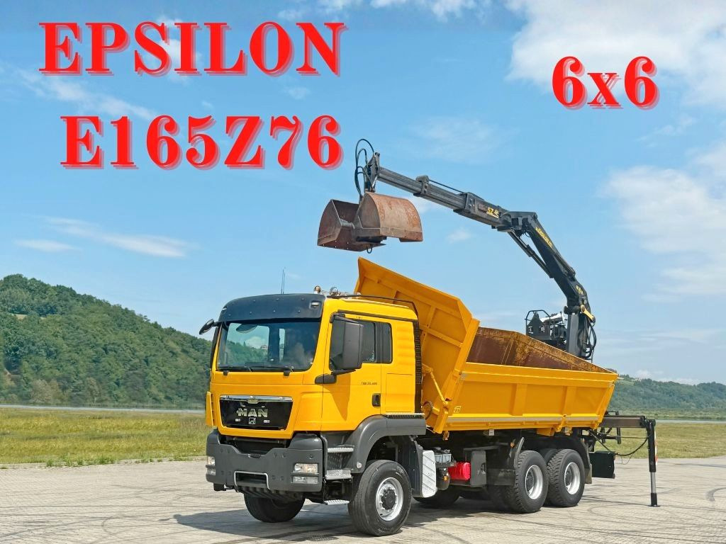MAN TGS 33.480*KIPPER 5,10m * EPSILON E165Z76* 6x6 MAN TGS 33.480*KIPPER 5,10m * EPSILON E165Z76* 6x6 - Camion grue, Camion benne: photos 1 MAN TGS 33.480*KIPPER 5,10m * EPSILON E165Z76* 6x6 MAN TGS 33.480*KIPPER 5,10m * EPSILON E165Z76* 6x6 - Camion grue, Camion benne: photos 1