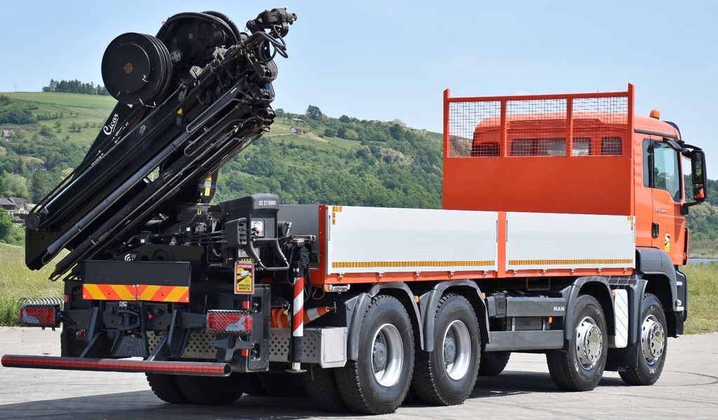 Camion grue, Camion plateau MAN TGS 35.440 * HIAB 211 E-6 HIDUO +FUNK / 8x4: photos 6