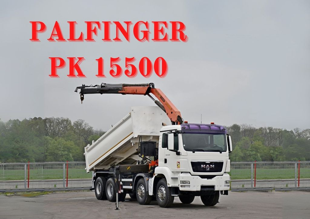 MAN TGS 35.440 * KIPPER 5,80m + KRAN * TOPZUSTAND - Camion grue, Camion benne: photos 1 MAN TGS 35.440 * KIPPER 5,80m + KRAN * TOPZUSTAND - Camion grue, Camion benne: photos 1