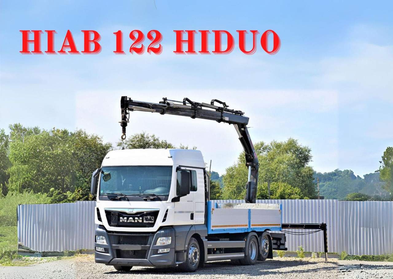 MAN TGX 26.440 Pritsche 6,20 m+HIAB 122 HIDUO/FUNK - Camion grue: photos 1 MAN TGX 26.440 Pritsche 6,20 m+HIAB 122 HIDUO/FUNK - Camion grue: photos 1
