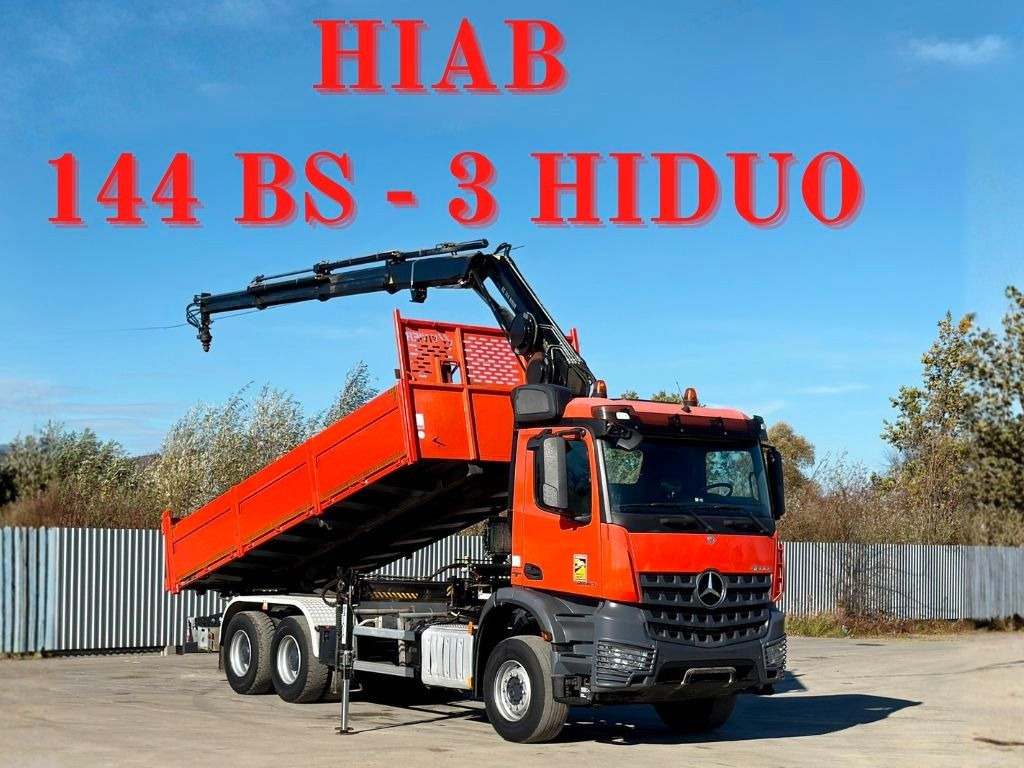 Mercedes-Benz AROCS 2640 *HIAB 144 BS - 3/FUNK + * 6x4 - Camion benne, Camion grue: photos 1 Mercedes-Benz AROCS 2640 *HIAB 144 BS - 3/FUNK + * 6x4 - Camion benne, Camion grue: photos 1