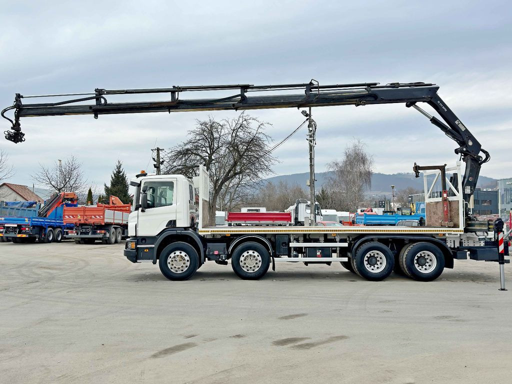 Scania P 410*PLATFORM 7,00m*HIAB 244 E-5 HIPRO+FUNK/8x4 - Camion grue, Camion plateau: photos 5 Scania P 410*PLATFORM 7,00m*HIAB 244 E-5 HIPRO+FUNK/8x4 - Camion grue, Camion plateau: photos 5
