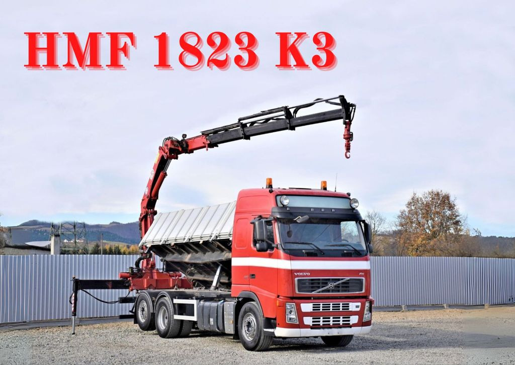 Volvo FH 480 Kipper 6,20m + HMF 1823 K3 + FUNK - Camion grue, Camion benne: photos 1 Volvo FH 480 Kipper 6,20m + HMF 1823 K3 + FUNK - Camion grue, Camion benne: photos 1